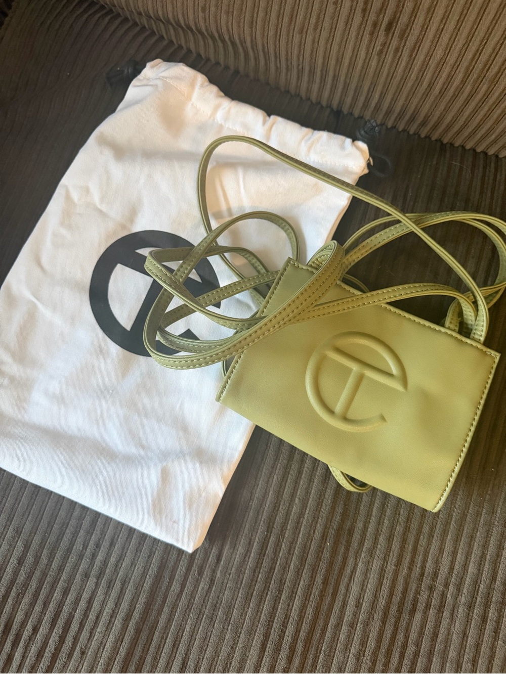 Telfar Olive Green Mini Shopper Crossbody